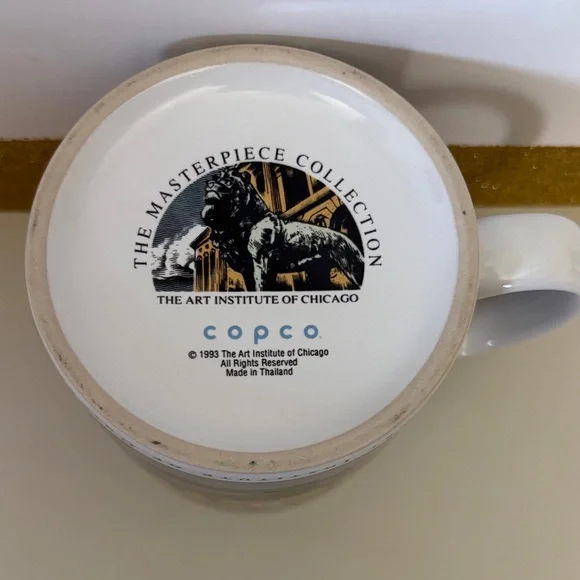 1993 George Seurat Art Institute of Chicago Ceramic Mug - Picture 5 of 5